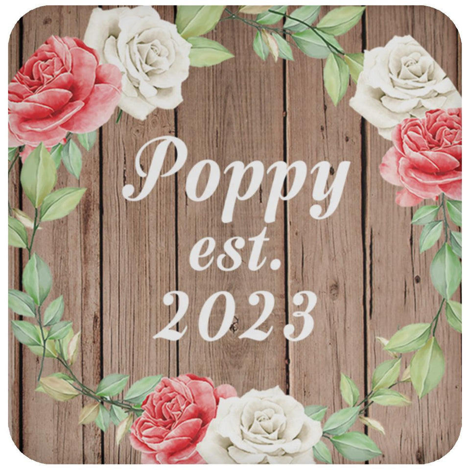 Poppy Established Est. 2023 - Drink Coaster B