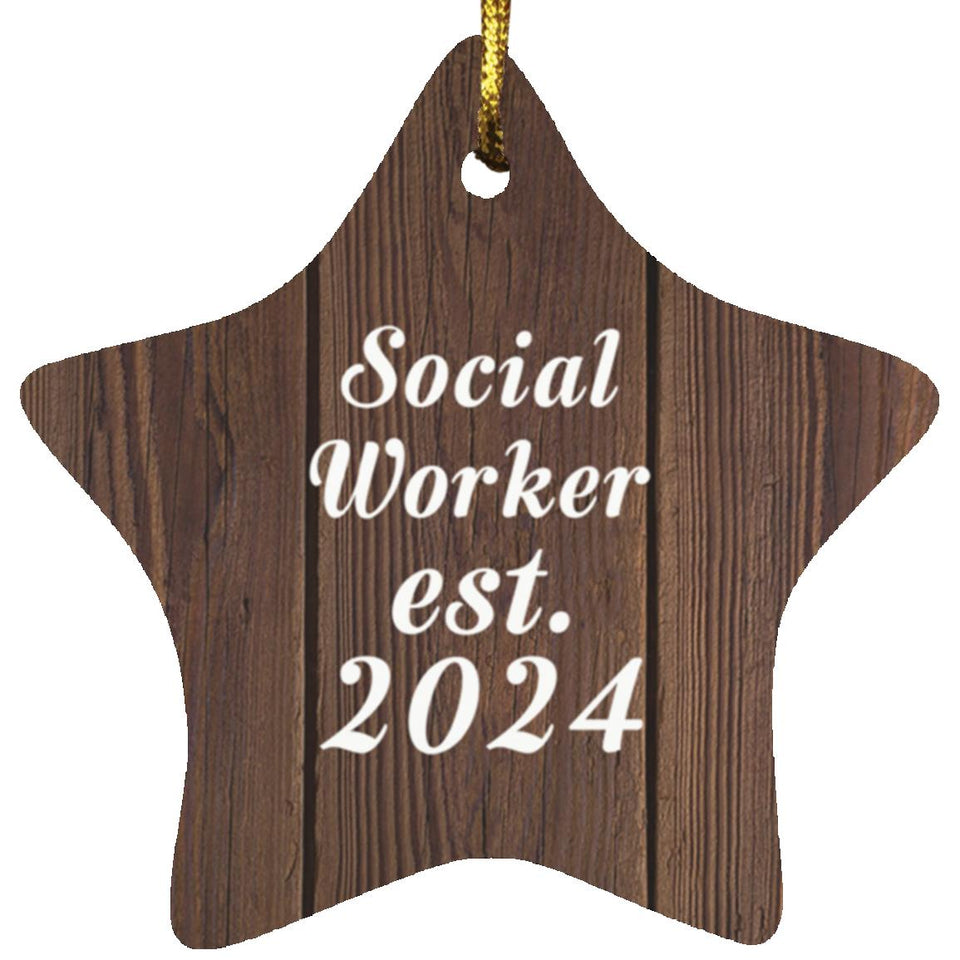 Social Worker Established Est. 2024 - Star Ornament D