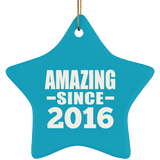 8th Birthday Amazing Since 2016 - Star Ornament