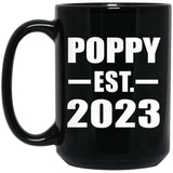 Poppy Established EST. 2023 - 15oz Coffee Mug Black