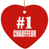 Number One #1 Chauffeur - Heart Ornament