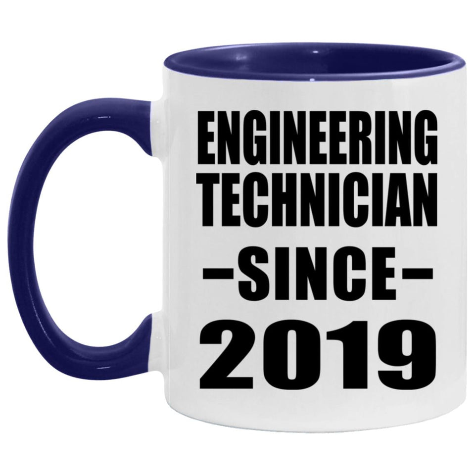 Engineering Technician Since 2019 - 11oz Accent Mug Purple