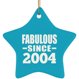 20th Birthday Fabulous Since 2004 - Star Ornament