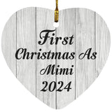 First Christmas As Mimi 2024 - Heart Ornament F