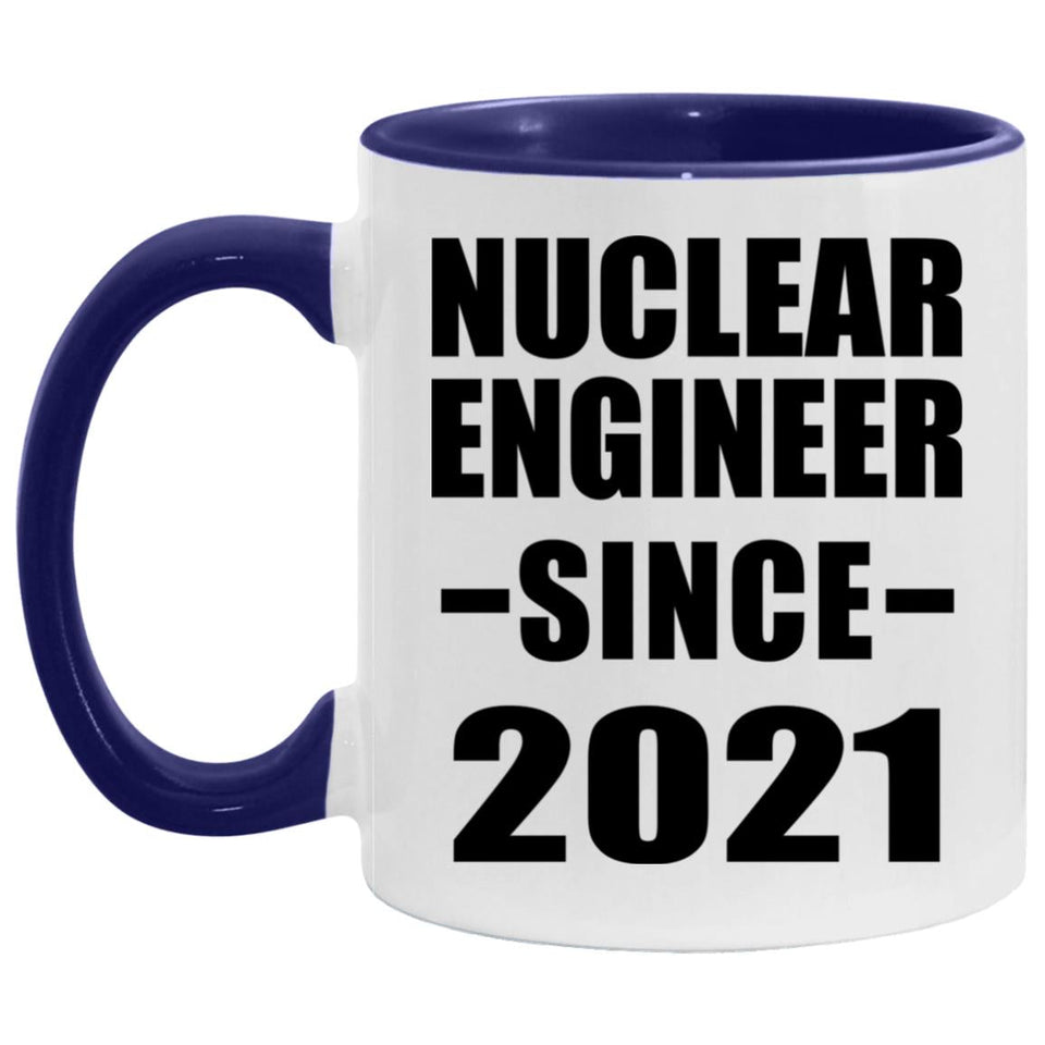 Nuclear Engineer Since 2021 - 11oz Accent Mug Purple