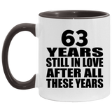 63rd Anniversary 63 Years Still In Love After These Years - 11oz Accent Mug Black