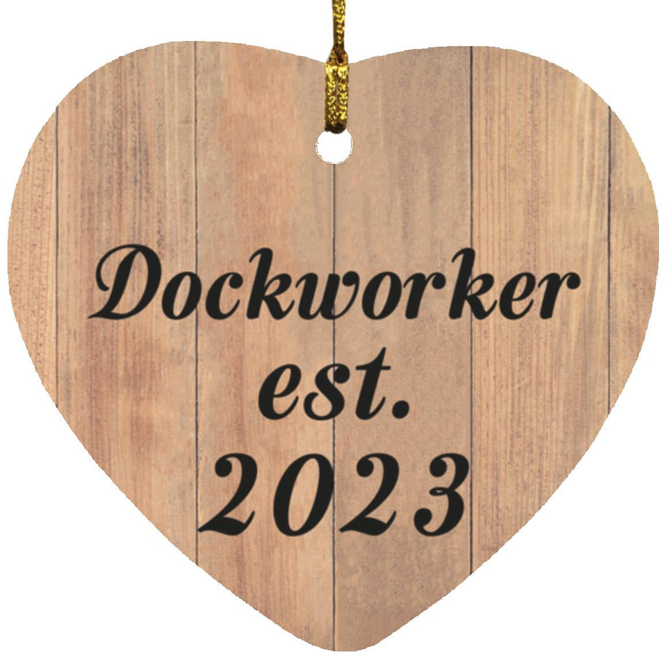 Dockworker Established Est. 2023 - Heart Ornament C