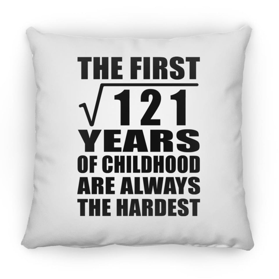 11th Birthday Square Root of 121 Years of Childhood - Throw Pillow