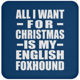 All I Want For Christmas Is My English Foxhound - Coaster