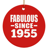 69th Birthday Fabulous Since 1955 - Circle Ornament