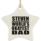 Steven World's Okayest Dad - Star Ornament