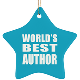 World's Best Author - Star Ornament