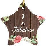 1st Birthday 1 & Fabulous - Star Ornament A