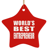 World's Best Entrepreneur - Star Ornament