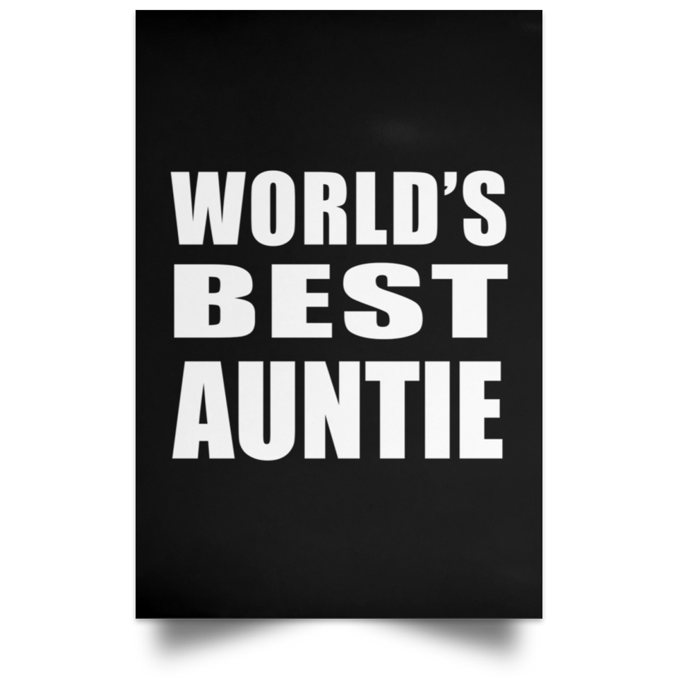 World's Best Auntie - Poster Portrait