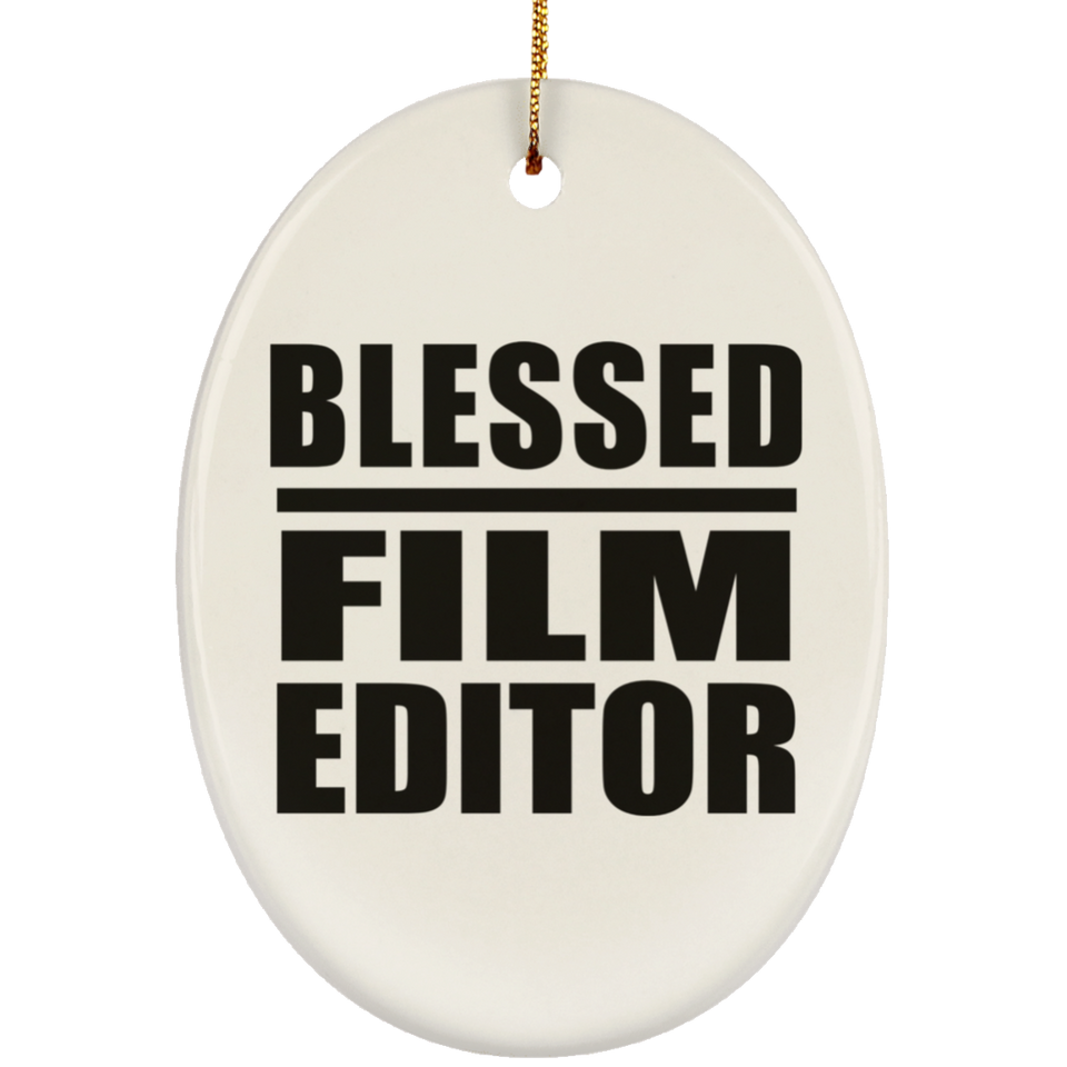 Blessed Film Editor - Oval Ornament