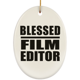 Blessed Film Editor - Oval Ornament