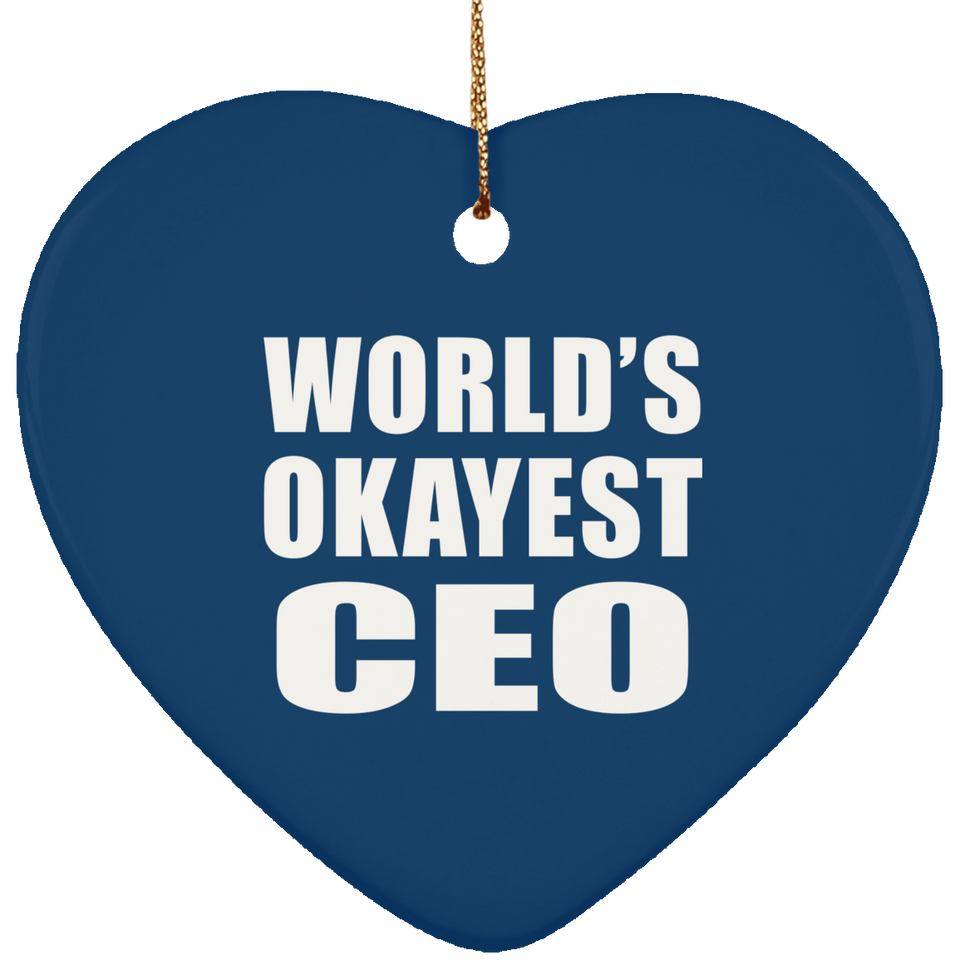World's Okayest CEO - Heart Ornament