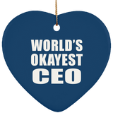 World's Okayest CEO - Heart Ornament