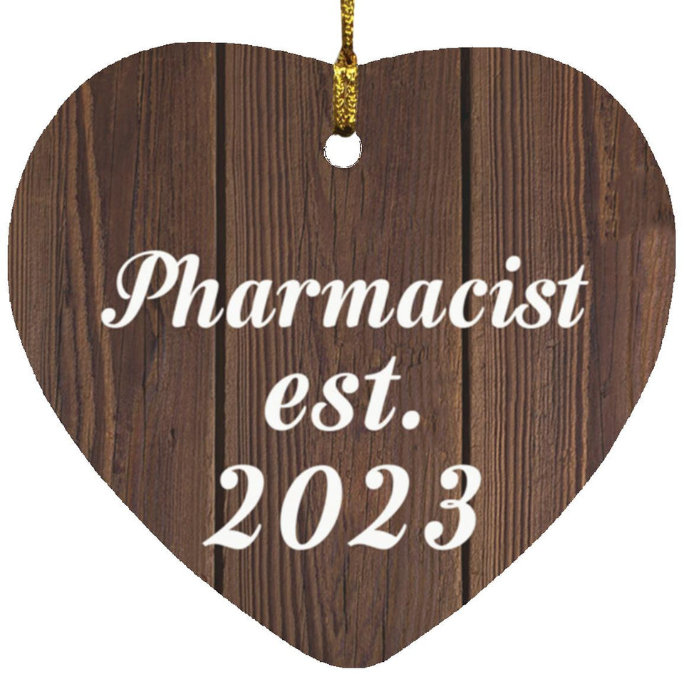 Pharmacist Established Est. 2023 - Heart Ornament D