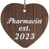Pharmacist Established Est. 2023 - Heart Ornament D