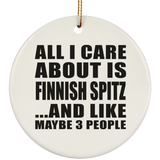 All I Care About Is Finnish Spitz - Circle Ornament