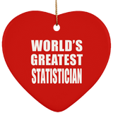 World's Greatest Statistician - Heart Ornament