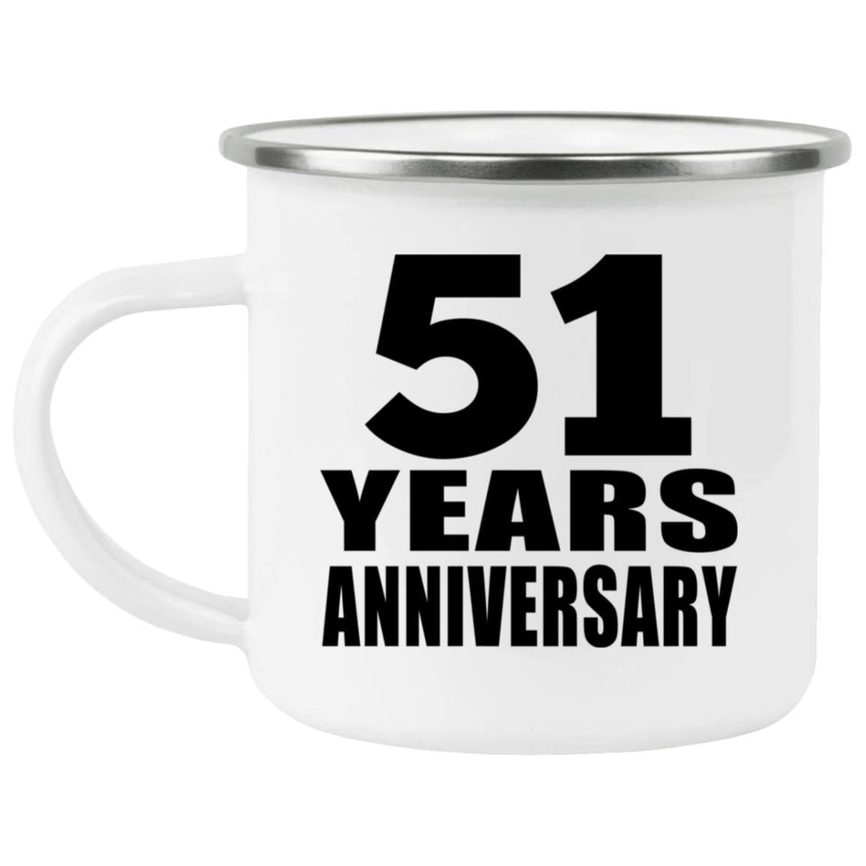 51st Anniversary 51 Years - 12oz Camping Mug