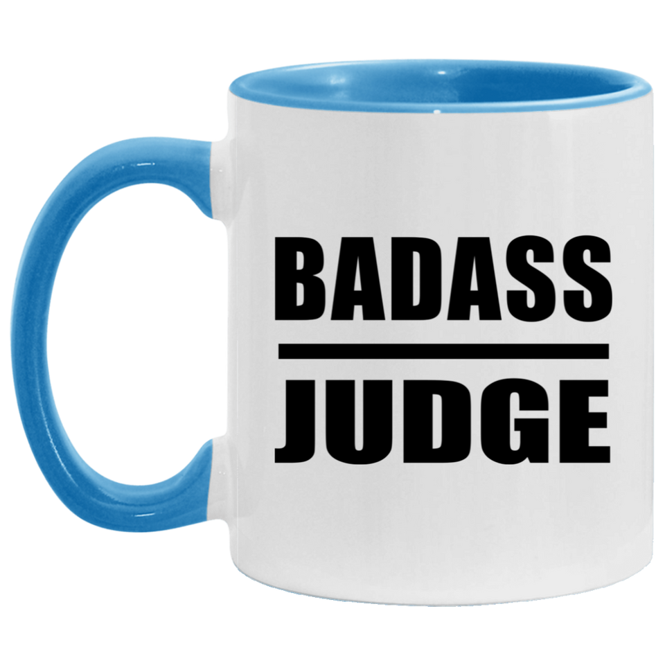 Badass Judge - 11oz Accent Mug Blue