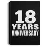 18th Anniversary 18 Years Anniversary - Canvas Portrait
