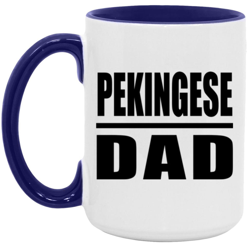 Pekingese Dad - 15oz Accent Mug Purple