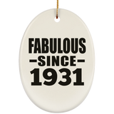 93rd Birthday Fabulous Since 1931 - Oval Ornament