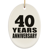 40th Anniversary 40 Years - Oval Ornament