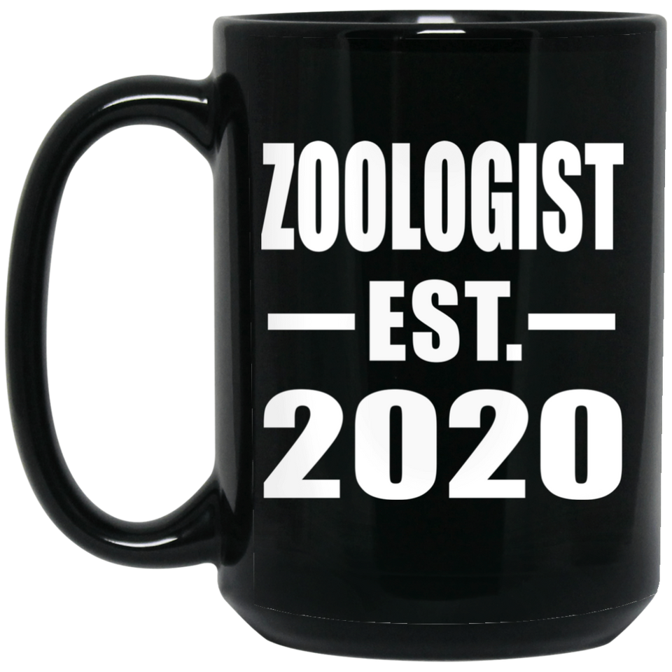 Zoologist Established EST. 2020 - 15oz Coffee Mug Black