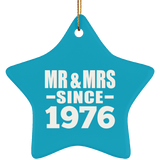 48th Anniversary Mr & Mrs Since 1976 - Star Ornament