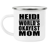Heidi World's Okayest Mom - 12oz Camping Mug
