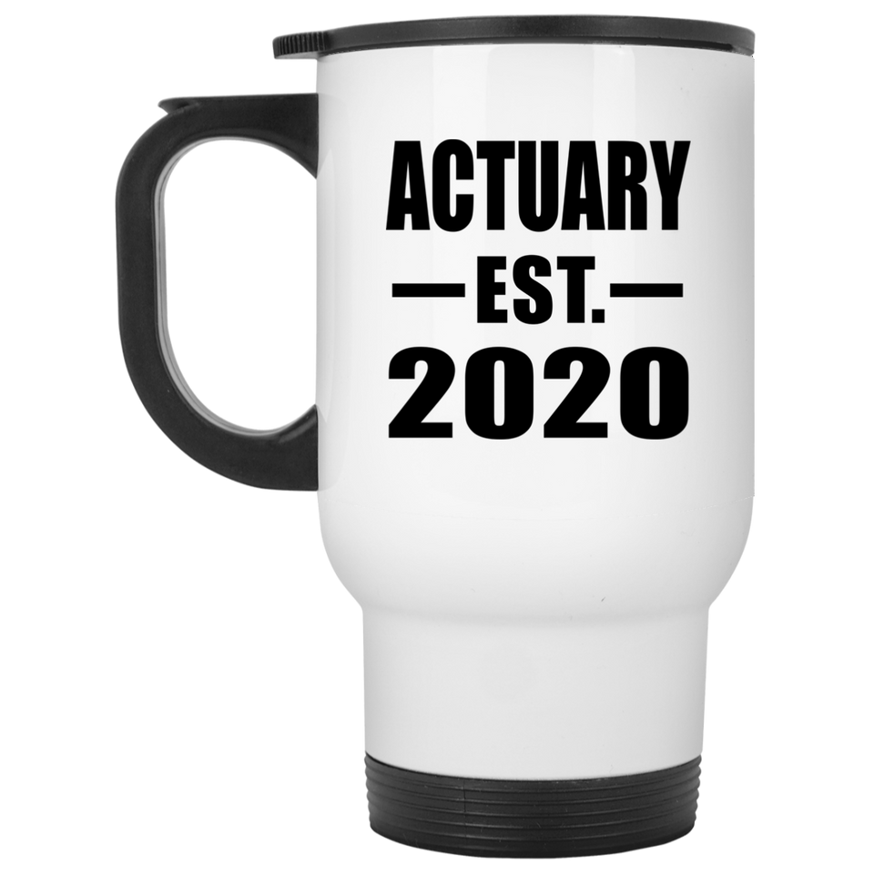 Actuary Established EST. 2020 - White Travel Mug