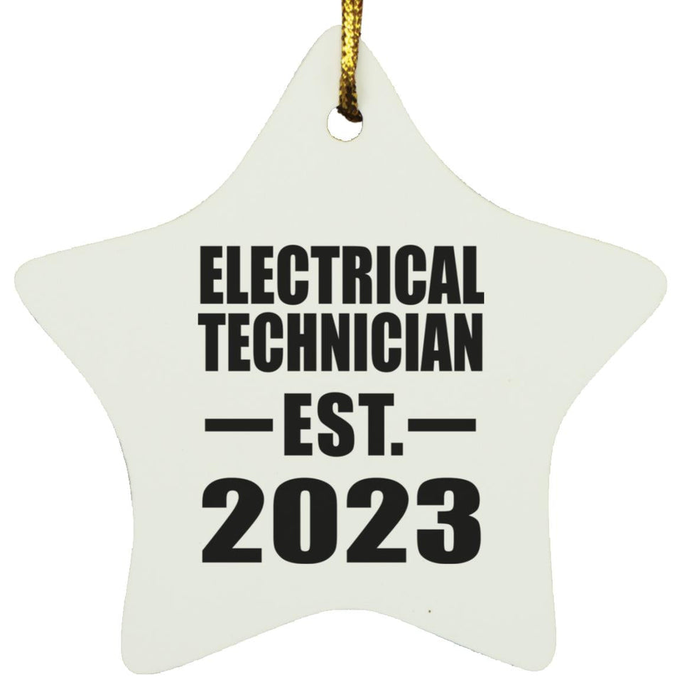 Electrical Technician Established EST. 2023 - Star Ornament
