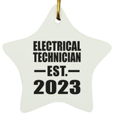 Electrical Technician Established EST. 2023 - Star Ornament