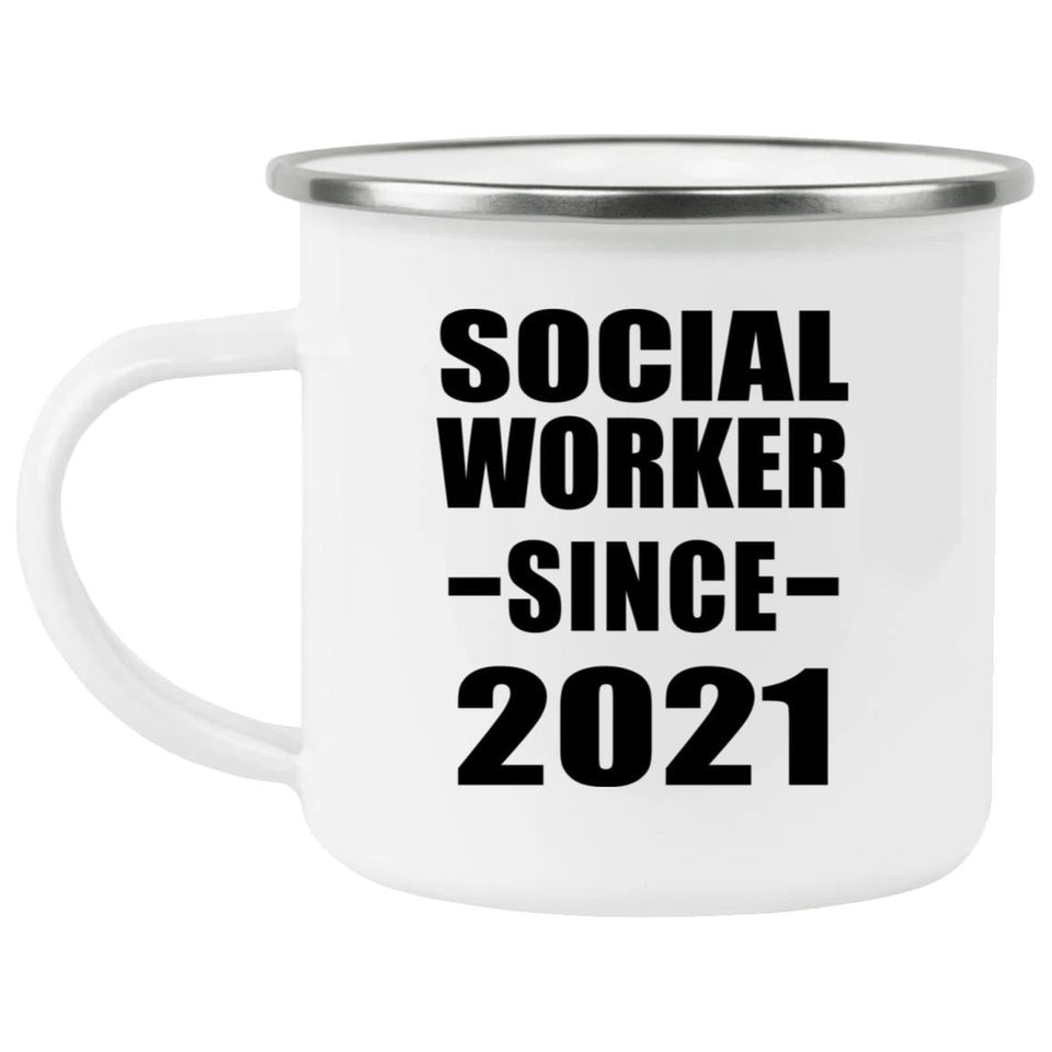 Social Worker Since 2021 - 12oz Camping Mug
