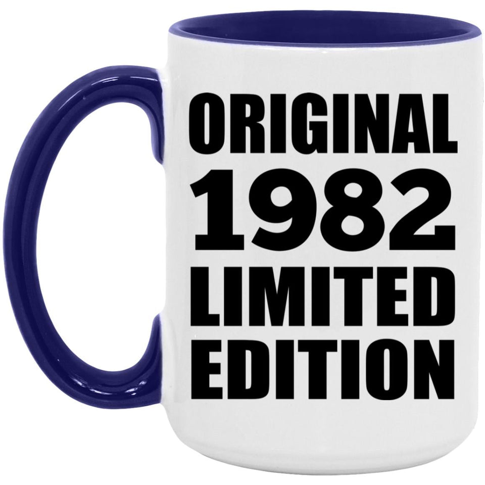 42nd Birthday Original 1982 Limited Edition - 15oz Accent Mug Purple