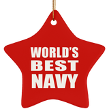 World's Best Navy - Star Ornament