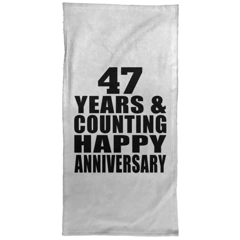 Happy 47th Anniversary 47 Years & Counting - Hand Towel