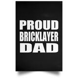 Proud Bricklayer Dad - Poster Portrait