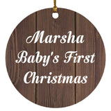 Marsha Baby's First Christmas - Circle Ornament D