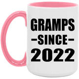 Gramps Since 2022 - 15oz Accent Mug Pink