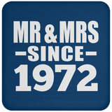 52nd Anniversary Mr & Mrs Since 1972 - Drink Coaster