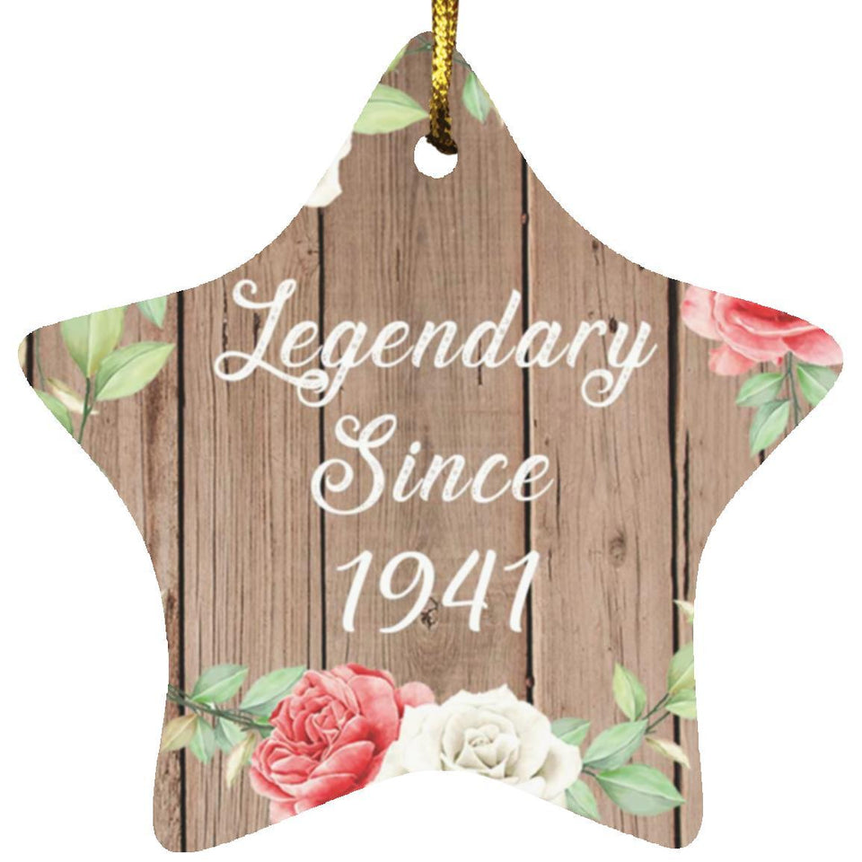 83rd Birthday Legendary Since 1941 - Star Ornament B