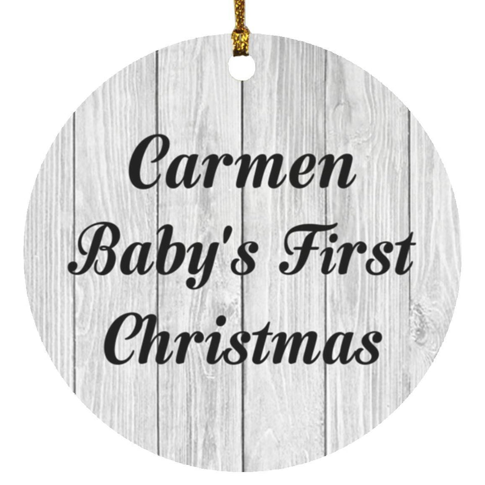 Carmen Baby's First Christmas - Circle Ornament F