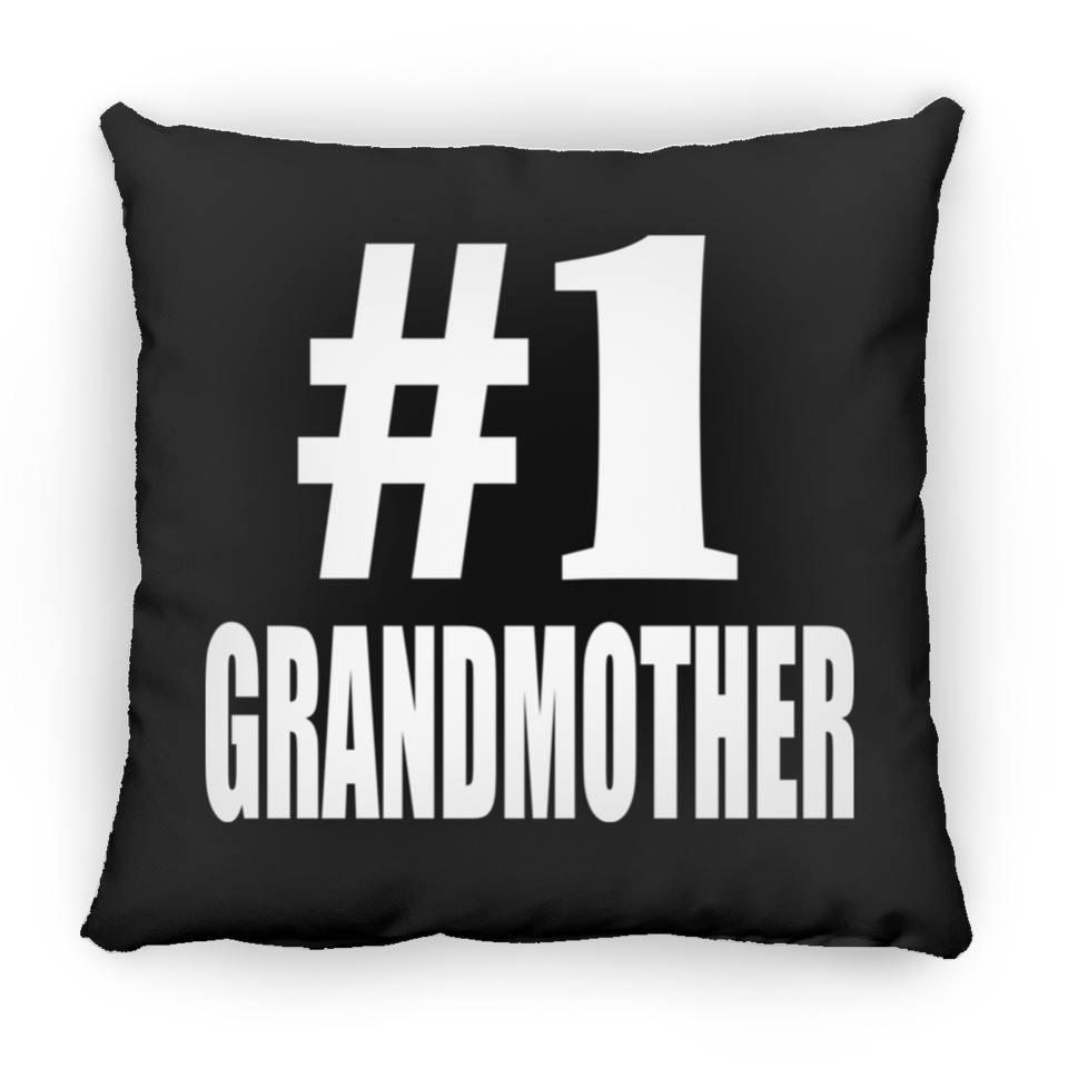 Number One #1 Grandmother - Throw Pillow Black